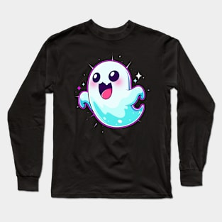 cute ghost Long Sleeve T-Shirt